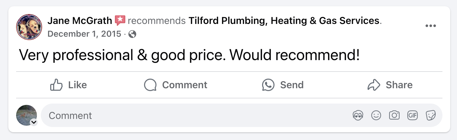 https://www.facebook.com/TilfordPlumbingHeating/reviews